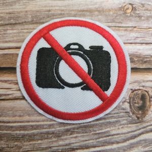 3/13$  No Pictures Camera Funny 90'S Vintage Embroidered Iron on Patch